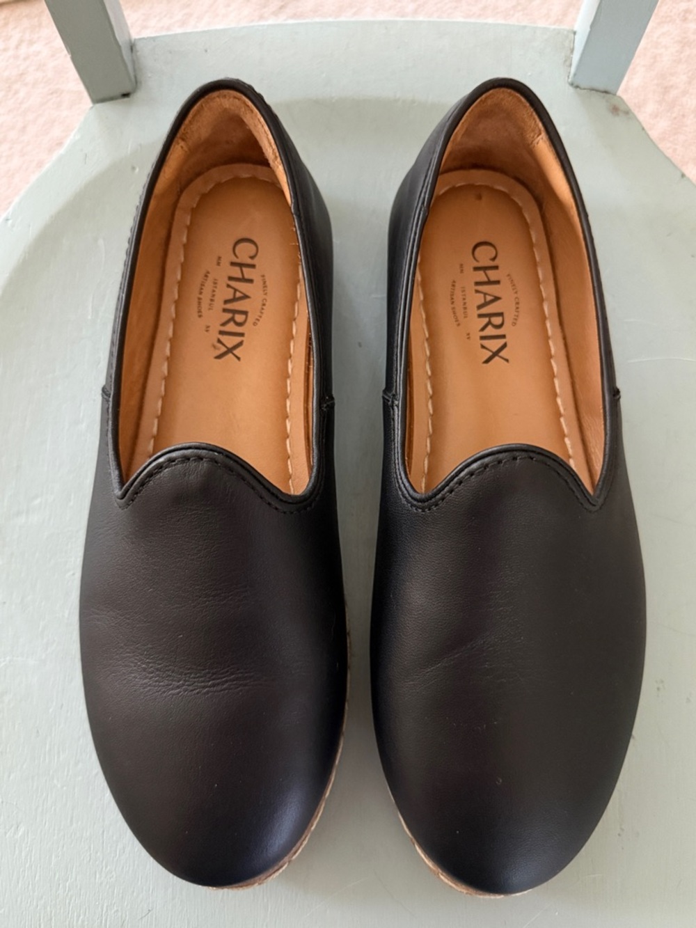 CHARIX Black Women's Slip-On Loafers - Classic Everyday Flats